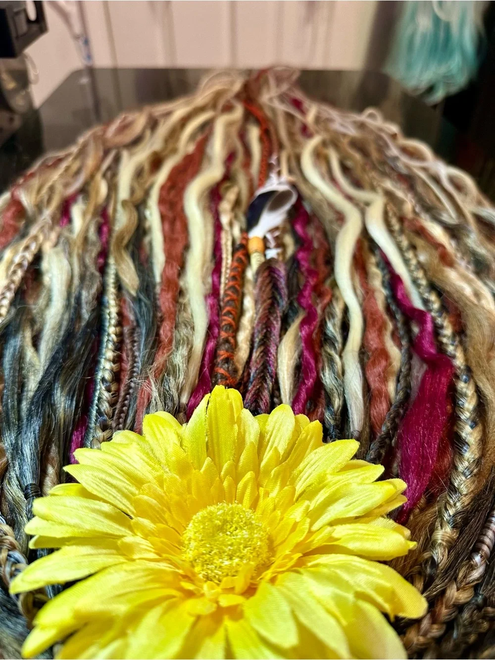 Full Viking Multicolor Boho Hair Dreadful Dreadlocks 70DE